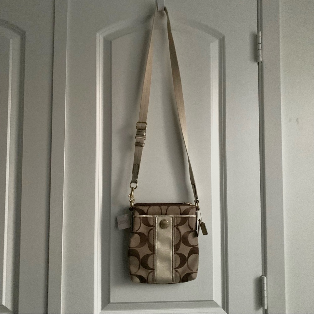 Coach Signature Stripe Swingpack